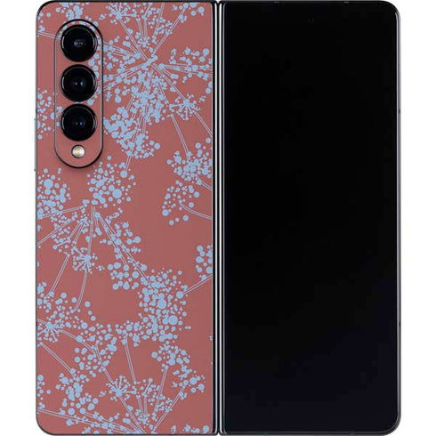 Airy Blue Floral Galaxy Z Fold4 5G Skin